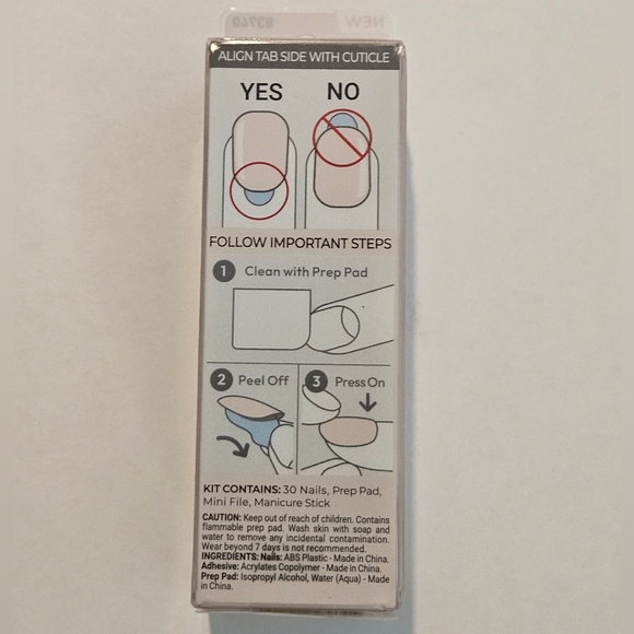 NWT imPRESS Press-on Nails Short Color Point Pink 001 - Picture 3 of 6